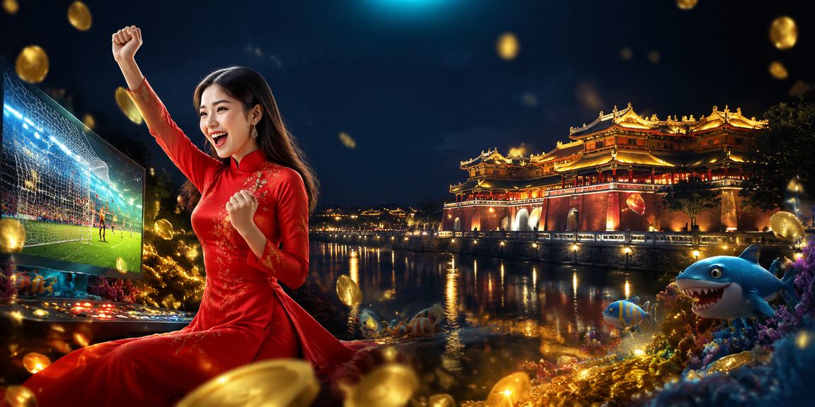 Người phụ nữ mặc áo dài tham gia hoạt động giải trí casino trực tuyến tại Huế